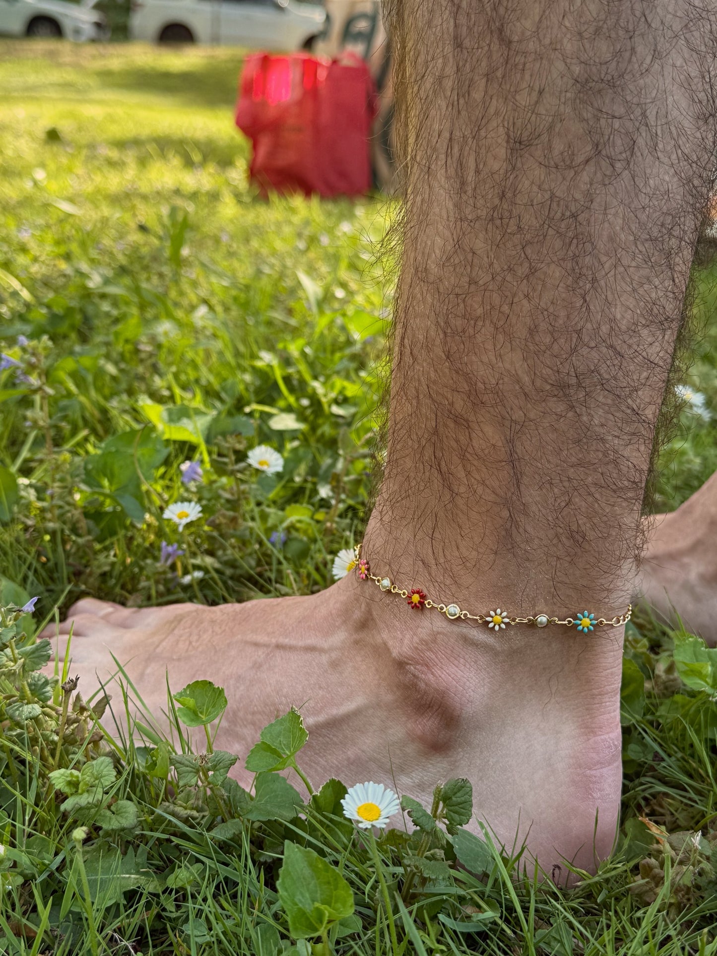 Groovy Flower Anklet