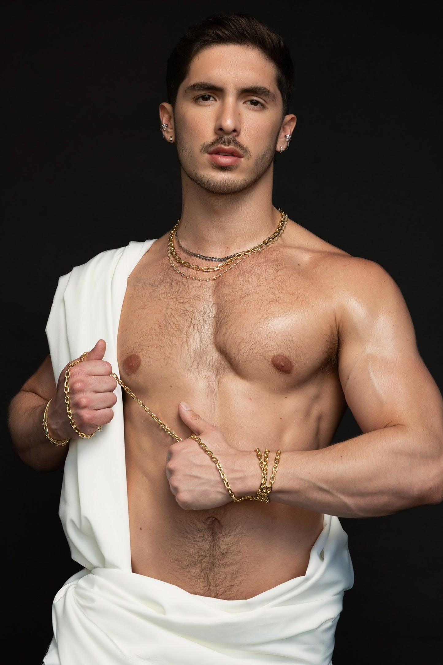 Crystal Dangle Ear Cuff