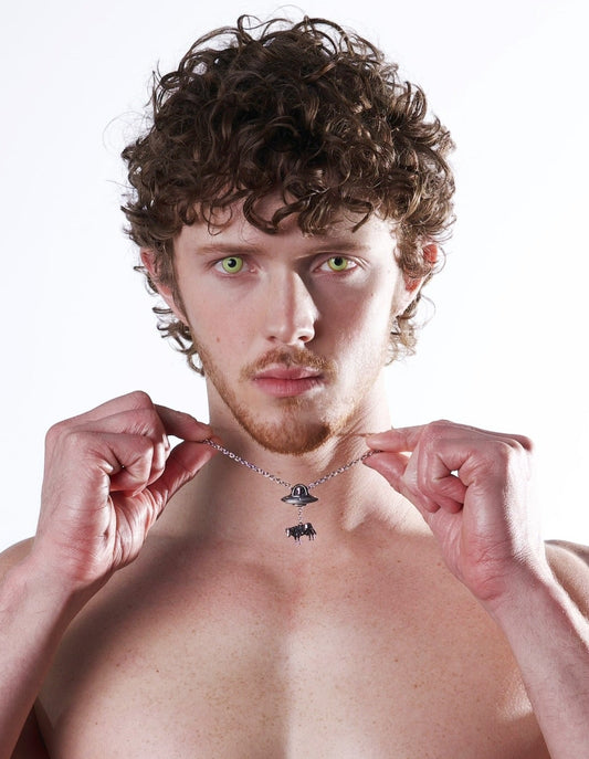 Cow Abduction Necklace
