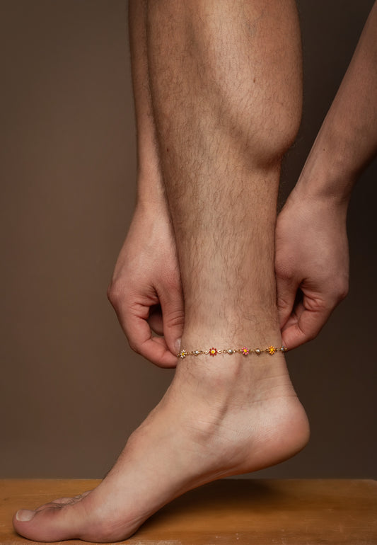 Groovy Flower Anklet
