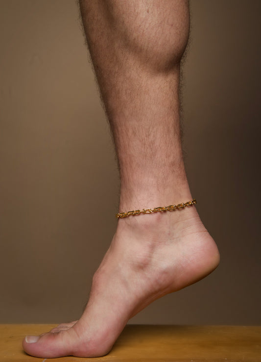 Gold Locking Anklet