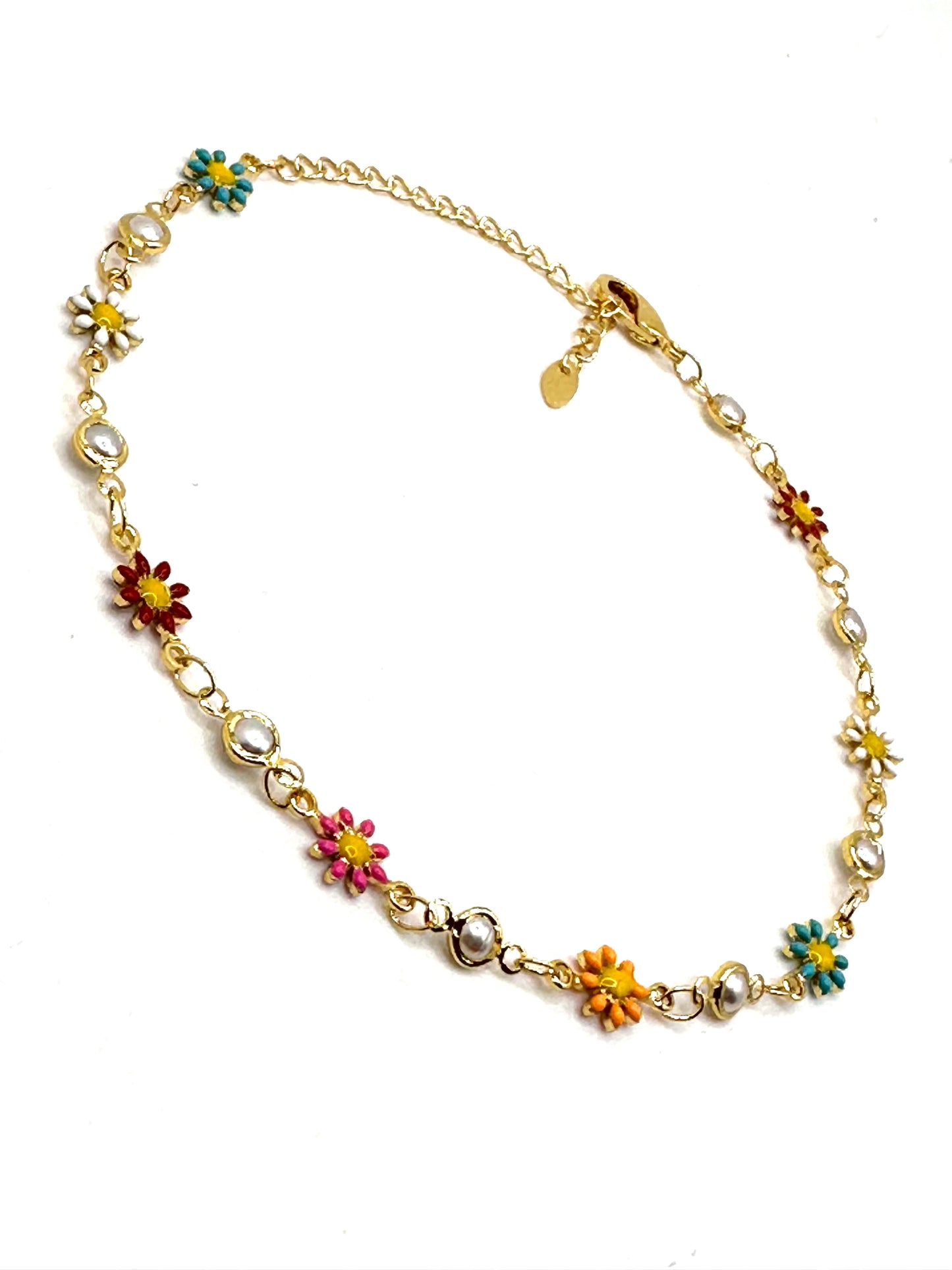 Groovy Flower Anklet